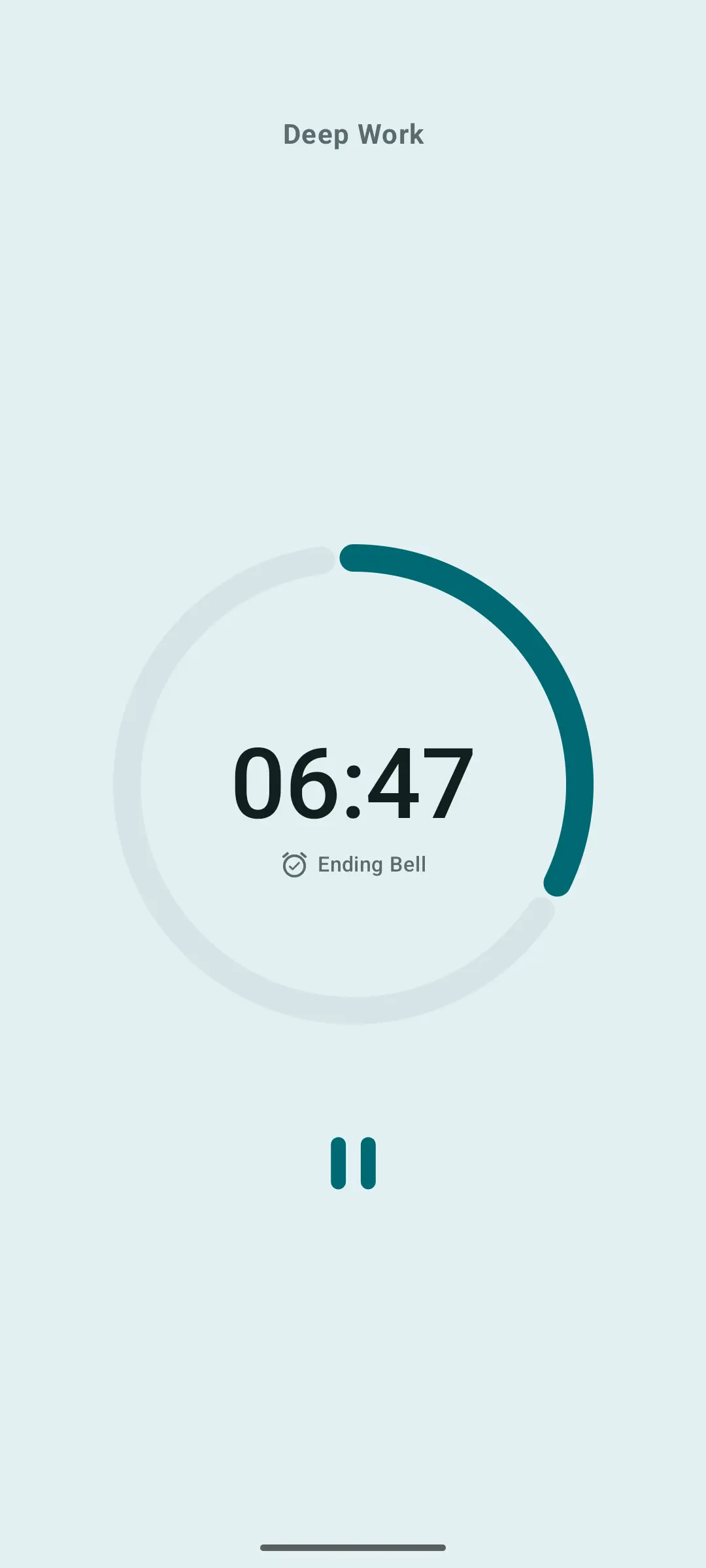 Momental app interface showing meditation timer with ambient music and progress tracking