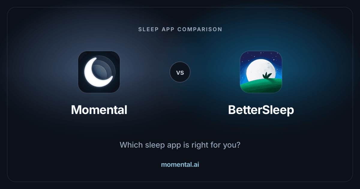 Momental vs BetterSleep: Sounds, Mixing & Bedtime Fit