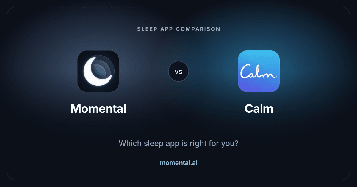 Momental vs Calm: Sleep Sounds, Stories & Pricing