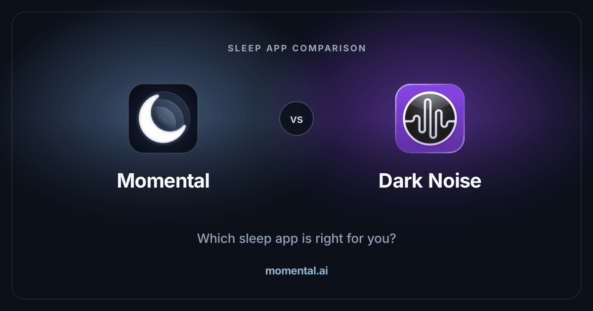 Momental vs Dark Noise: Apple Utility or Sleep App?